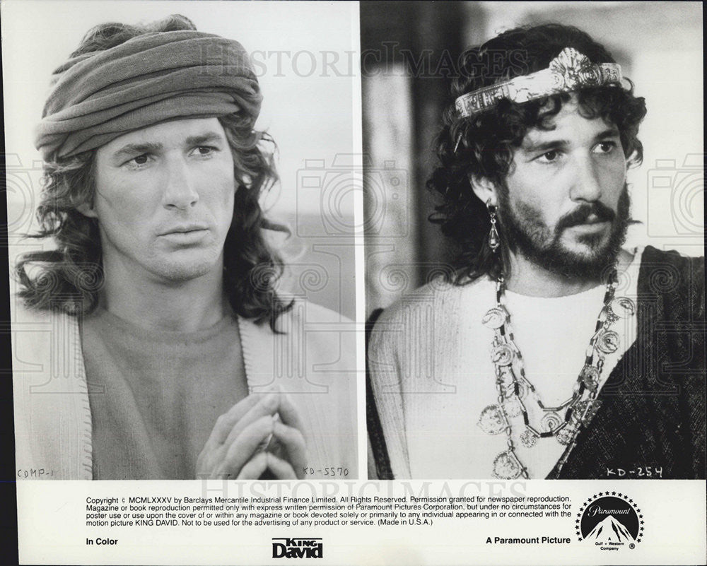 1985 Press Photo Richard Gere In King David Historic Images