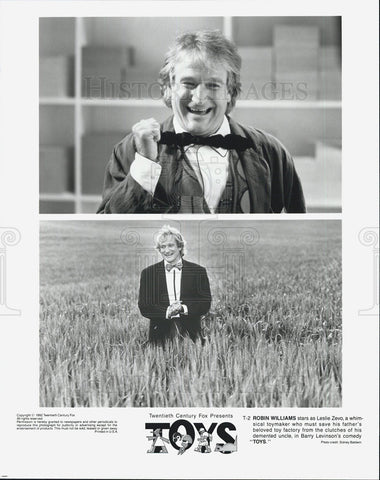 1992 Press Photo Robin Williams as Leslie Zevo in "Toys" - Historic Images