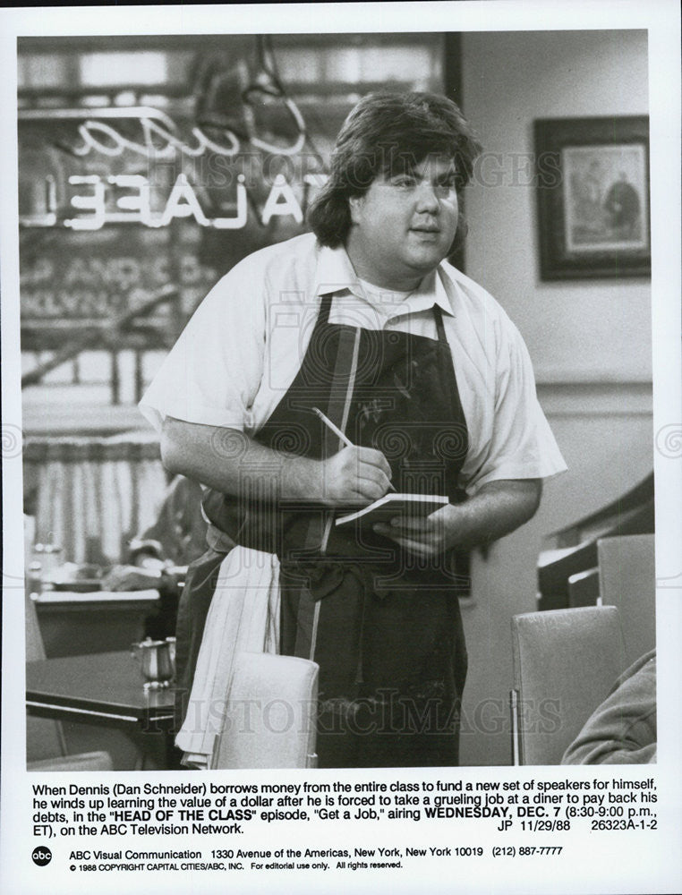 Dan Schneider on Head of the Class 1988 vintage promo photo print