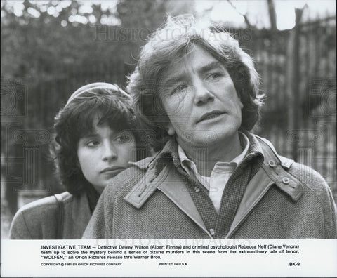 1981 Press Photo Albert Finney and Diane Venora star in "Wolfen" - Historic Images