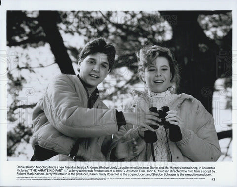 1989 Press Photo Karate Kid Part 3 Ralph Macchio Robyn Lively Columbia Pictures - Historic Images