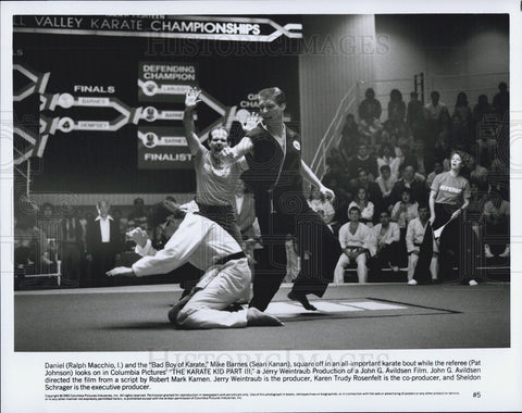 1989 Press Photo Ralph Macchio and Sean Kanan in The Karate Kid III - Historic Images