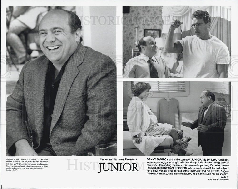 Junior Danny Devito Arnold Schwarzenegger Pamela Reed 1994 Vintage Promo Photo Print Historic Images