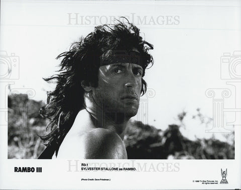1988 Press Photo Sylvester Stallone as Rambo in "Rambo III" - Historic Images