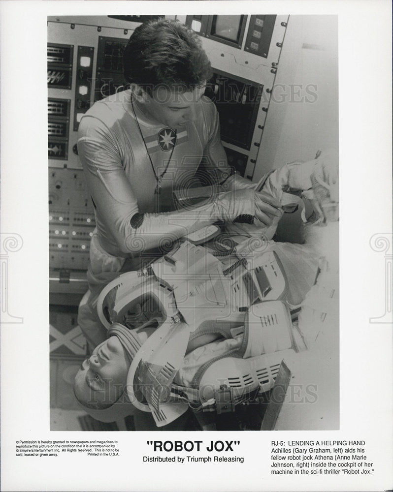 Actors Gary Graham And Anne Marie Johnson In Sci Fi Movie Robot Jox Undated Vintage Promo Photo Print Historic Images