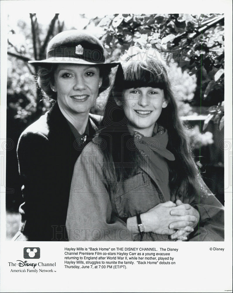 Hayley Mills And Hayley Carr In Disney Channel Movie Back Home Undated Vintage Promo Photo Print Historic Images