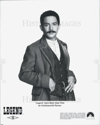 1985 Press Photo Legend Stars Mark Adair Rios as Huitzilopochtli Ramos - Historic Images