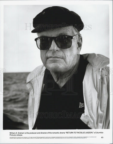 1991 Press Photo Director/Producer William Graham of "Return to the Blue Lagoon" - Historic Images