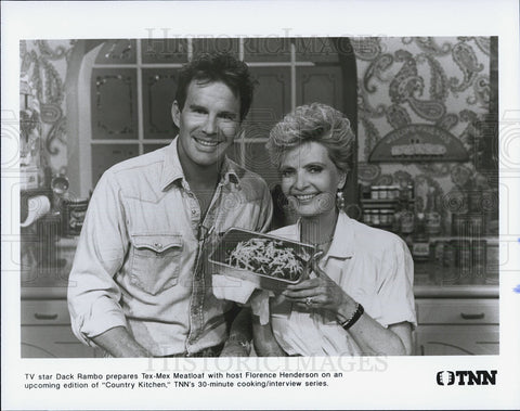 Press Photo Dack Rambo and Florence Henderson - Historic Images