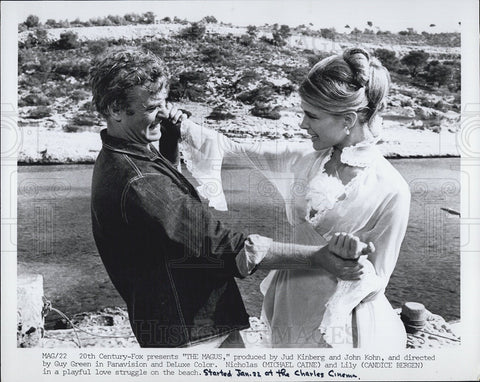 1969 Press Photo Michael Caine and Candice Bergen in "The Magus" - Historic Images