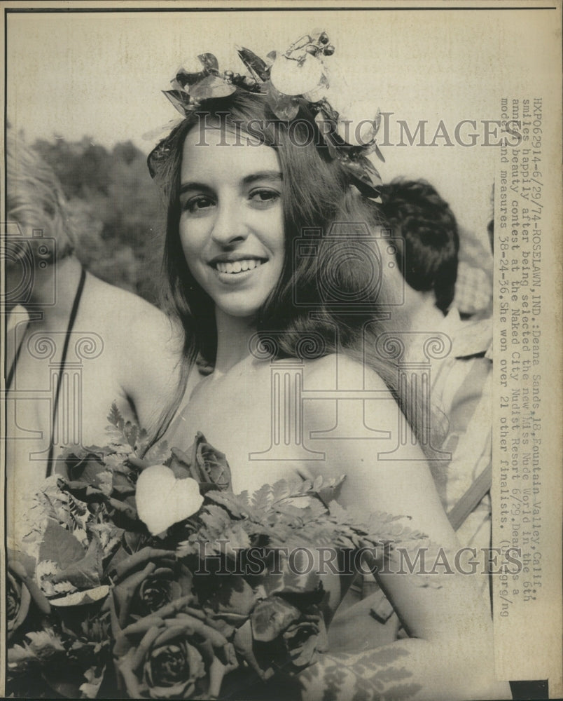 Vintage Retro Nudist Nude - 1974 Fountain Valley Miss Nude - Historic Images
