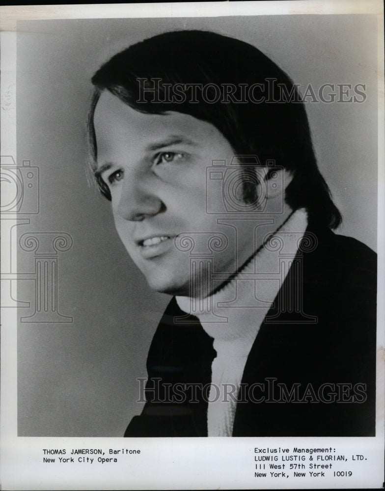 1976 Press Photo Thomas Jamerson, Baritone Opera Singer - RRW09023 ...