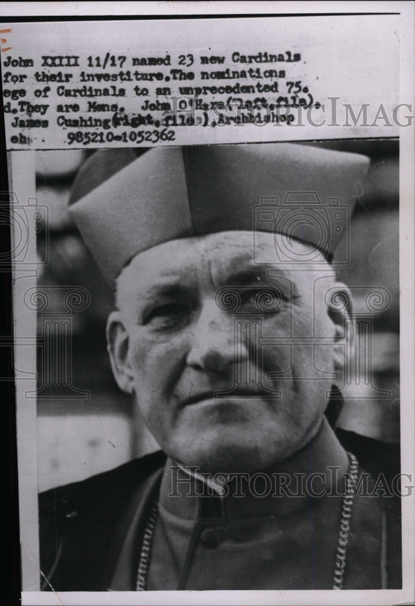 1958 Press Photo Catholic Cardinal Richard Cushing Rrw98357 Historic Images 