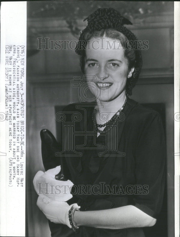 1942 Press Photo Mrs Louise Macy Hopkins Harry Fashion Married Apartme ...