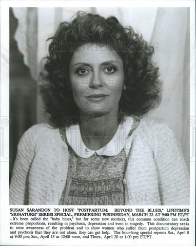 1989 Press Photo Susan Sarandon/American Actress/Academy Award - Historic Images