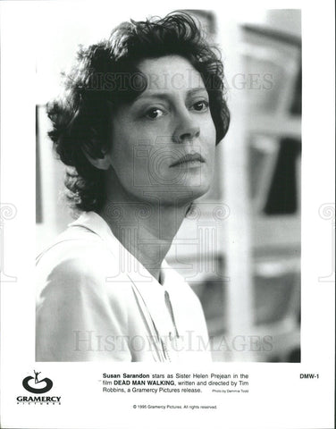 1995 Press Photo Susan Sarandon/American Actress/Academy Award/Dead Man Walking - Historic Images