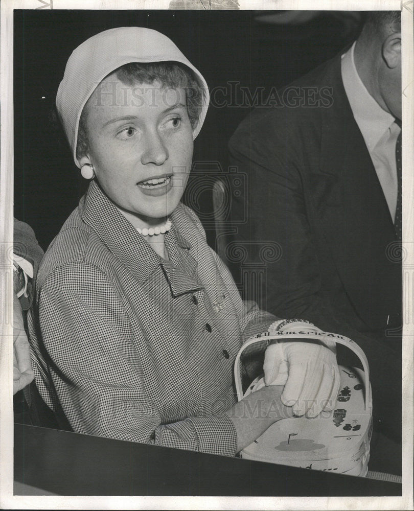 1954 Press Photo Miss Jane Murphy Lagrange Friend Thornes Historic Images