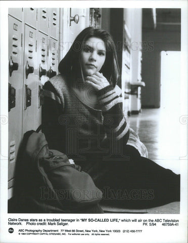 1994 Press Photo Claire Danes My So Called Life Actress - Historic Images