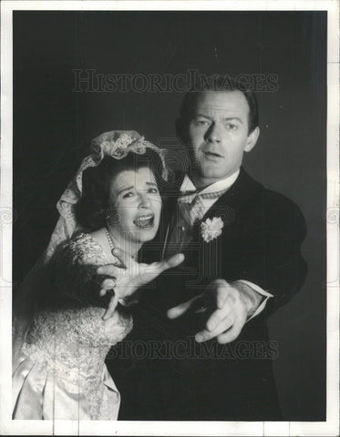 1983 Press Photo Actors Judith Raskin And John Reardon In Labyrinth - Historic Images