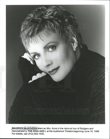 1998 Press Photo MAUREEN MCGOVERN AMERICAN SINGER ACTRESS - Historic Images