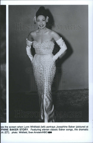 1991 Press Photo Josephine Baker Story Lynn Whitfield Actress HBO - Historic Images