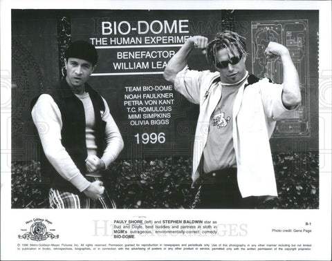 1996 Press Photo Actor Pauly Shore Stephen Baldwin Bud Doyle "Bio-Dome" - Historic Images