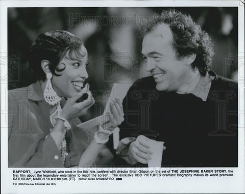 Press Photo Actress Lynn Whitfield with director Brian Gibson on The Josephine - Historic Images