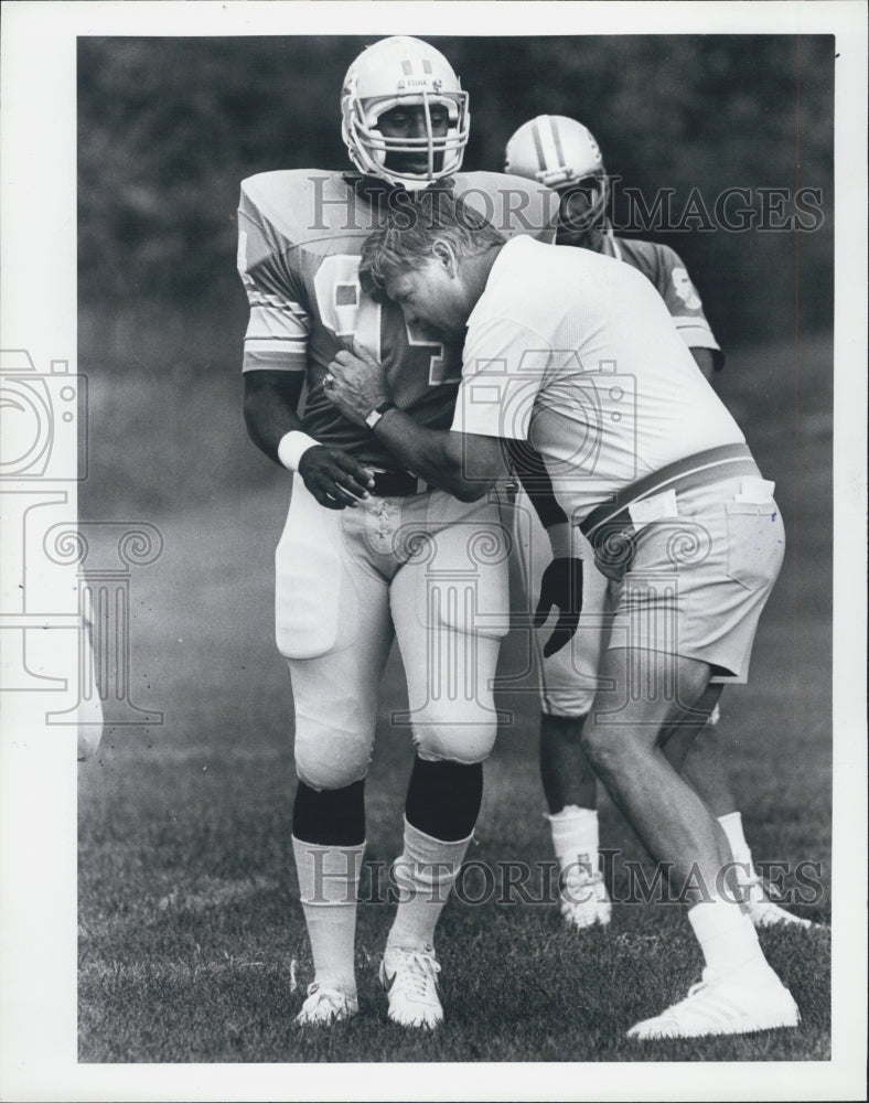 1983 Detroit Lions Football Coach Monte Clark And Joe Wilkins ...