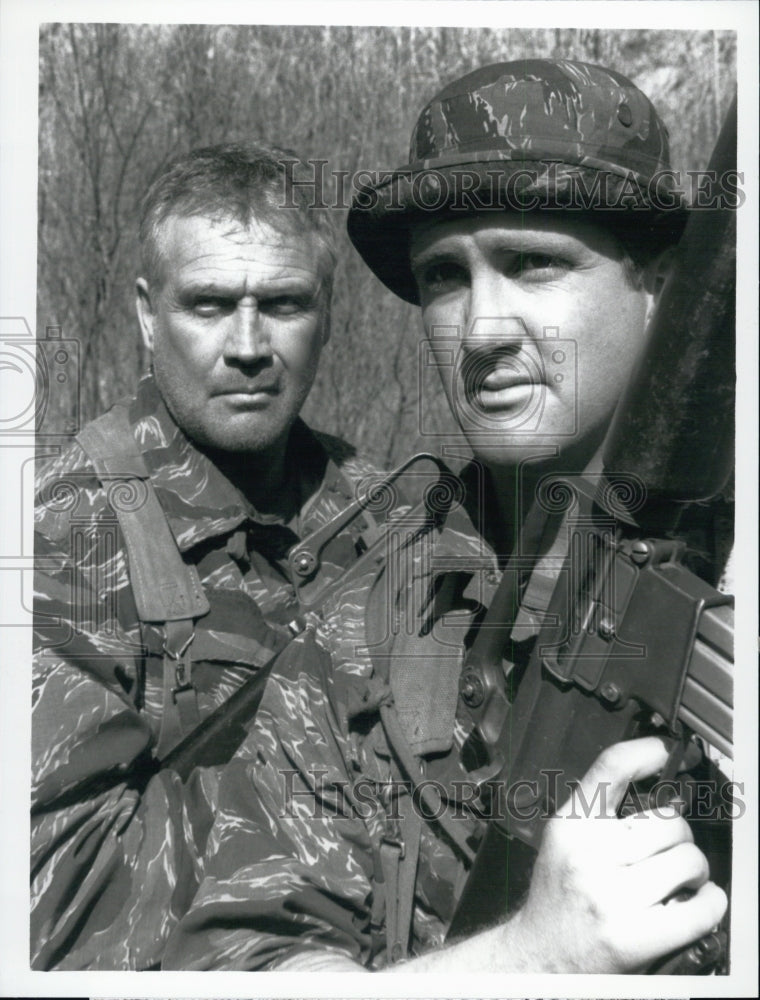 1990 Lee Majors, Lee Majors Jr., Tour of Duty, CBS - Historic Images