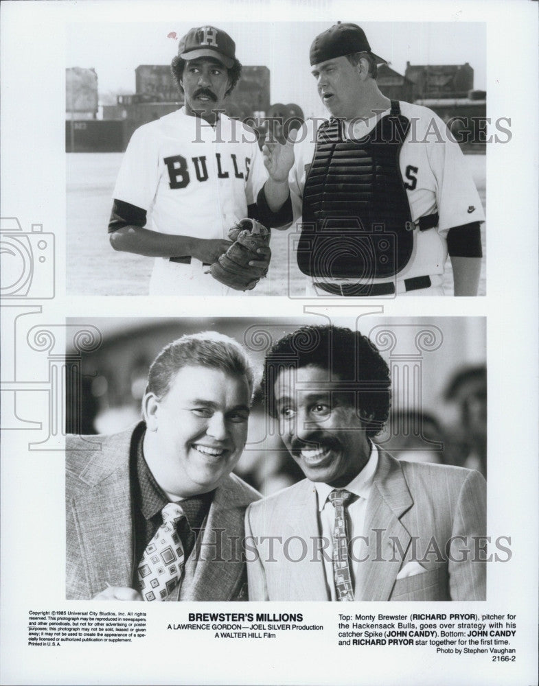 Comedian Actor Richard Pryor John Candy Brewster S Millions 1985 Vintage Press Photo Print Historic Images