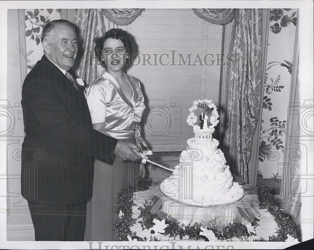 1949 US VP Alben Barkley of Kentucky w 2nd Wife Jane Wedding Day