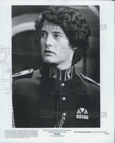 1984 Press Photo Kyle MacLachlan Stars In Dune - Historic Images