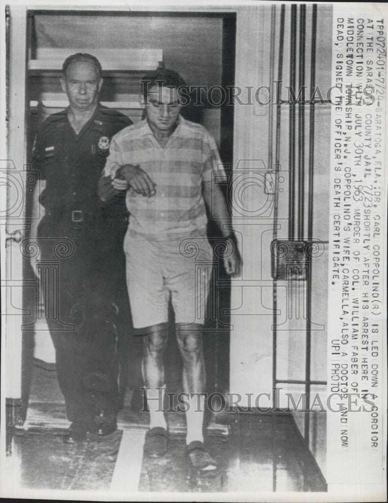 Carl Coppolino at the County Jail for Murder 1966 Vintage Press Photo ...