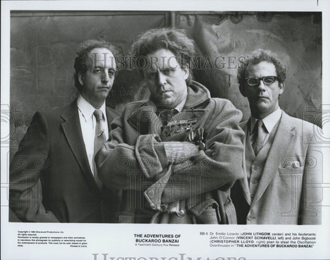 1984 Press Photo Film "The Adventures of Buckaroo Banzai" John Lithgow - Historic Images