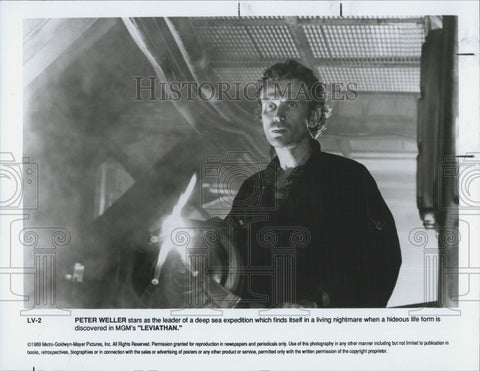 1989 Press Photo Film "Leviathan" Actor Peter Weller - Historic Images