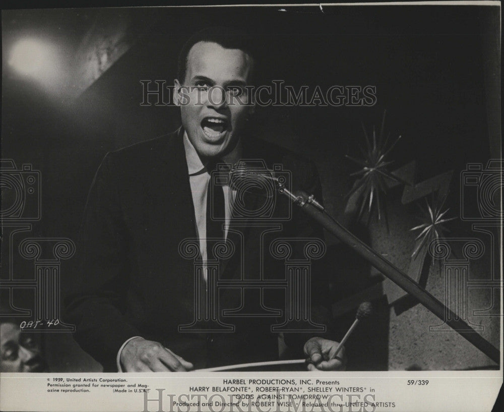 1959 Press Photo  Harry Belafonte in &quot;Odds Against Tomorrow&quot; - Historic Images