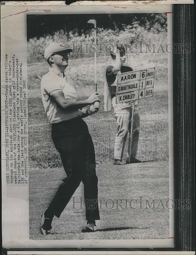 1965 Press Photo Golfer Tommy Aaron During Golf Tournament - Historic ...