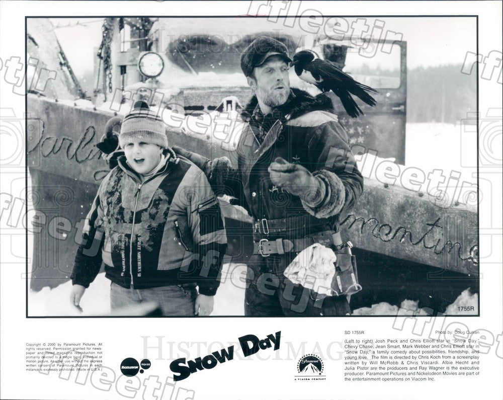 2000 Actors Josh Peck & Chris Elliott in Film Snow Day Press Photo adt365