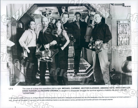 1989 Actors Michael Carmine, Hector Elizondo, Amanda Pays Press Photo adx125 - Historic Images