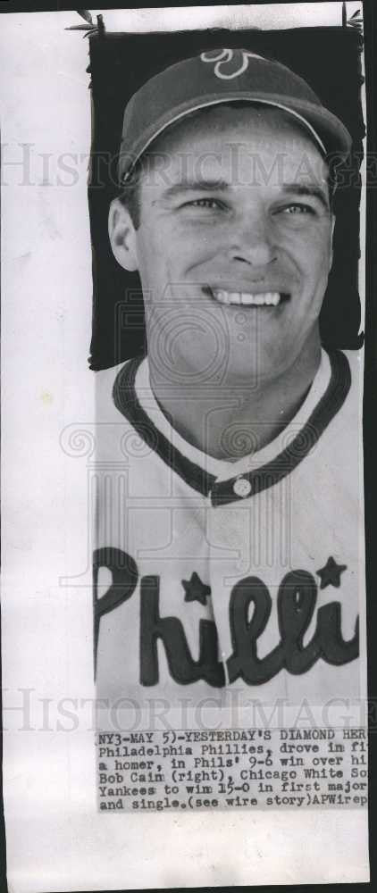 1950 Press Photo Dick Sisler, Baseball Player - Historic Images