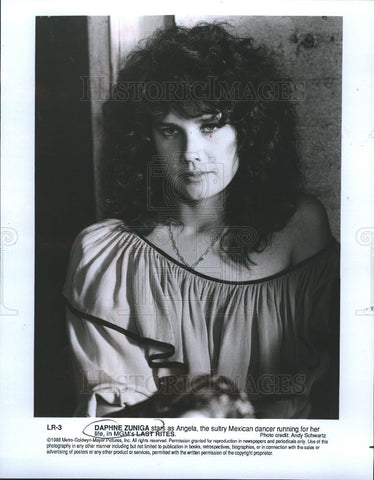1988 Press Photo Daphne Zuniga Angela Last Rites MGM