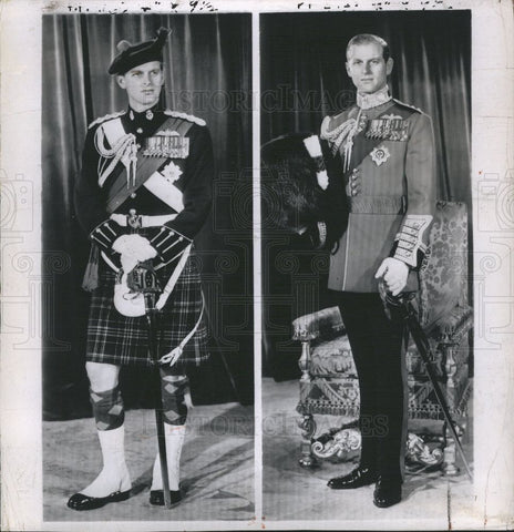 1954 Press Photo Duke Queen's Highlander - Historic Images