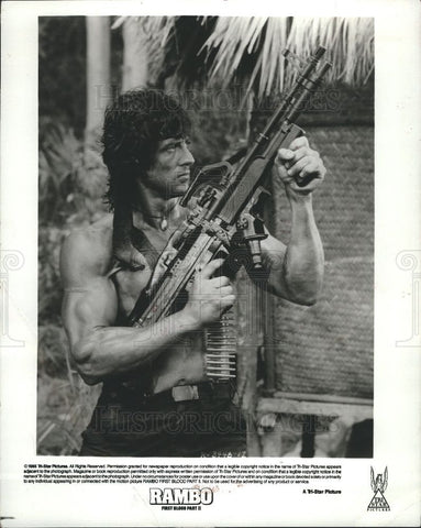 1986 Press Photo Rambo: First Blood Part II Action Film - Historic Images