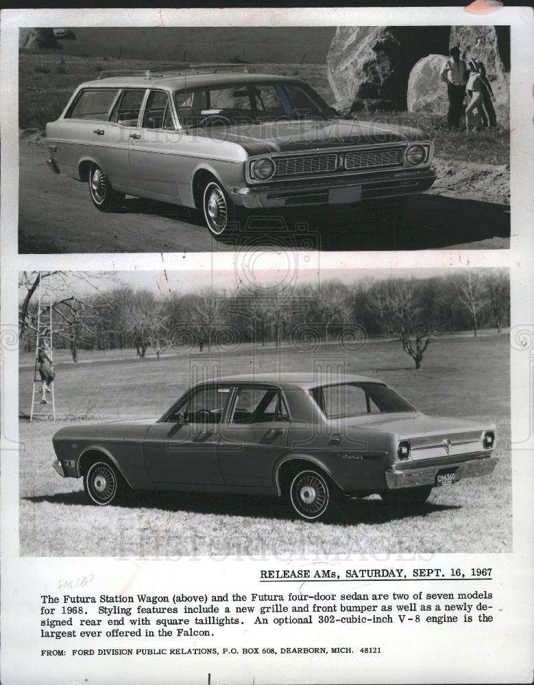 1967 press photo falcon futura station wagon auto 1968 historic images historic images outlet