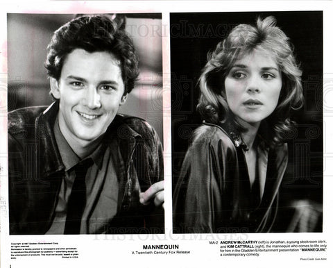 1987 Press Photo Andrew McCarthy Kim Cattrall Manniequi - Historic Images