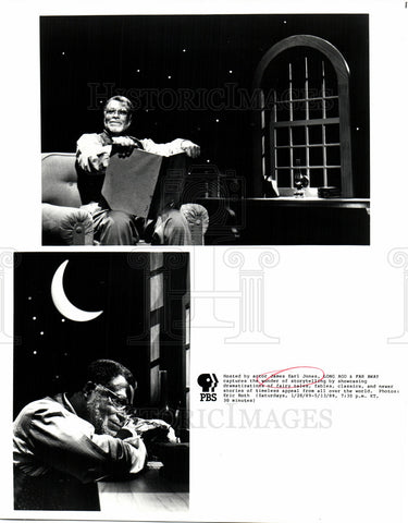 1989 Press Photo James Earl Jones story fables tales - Historic Images