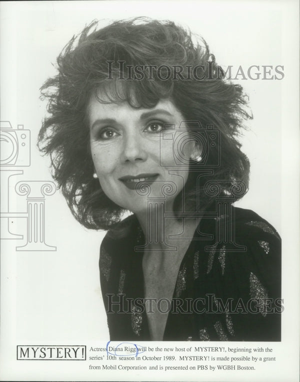 1989, Actress Diana Rigg host of 