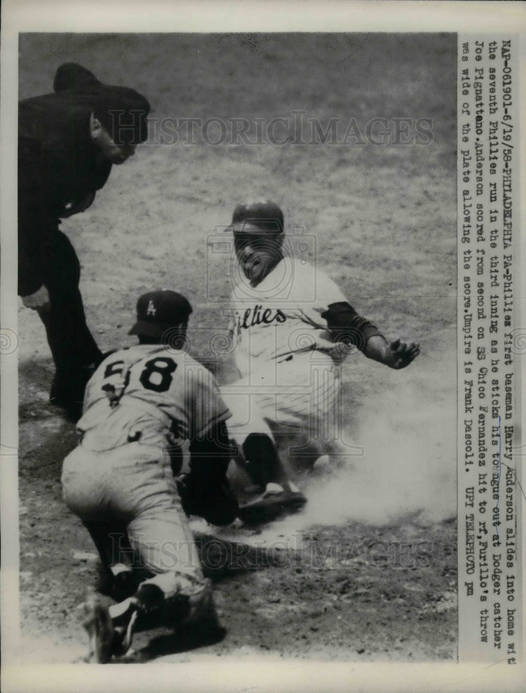 1958 Press Photo Harry Anderson, Phillies First Baseman-Historic Images