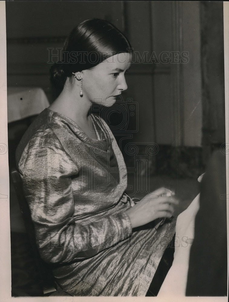 1936 Press Photo Mrs W.M. Anderson of Toronto, Canada, at Natl Bridge tourney-Historic Images