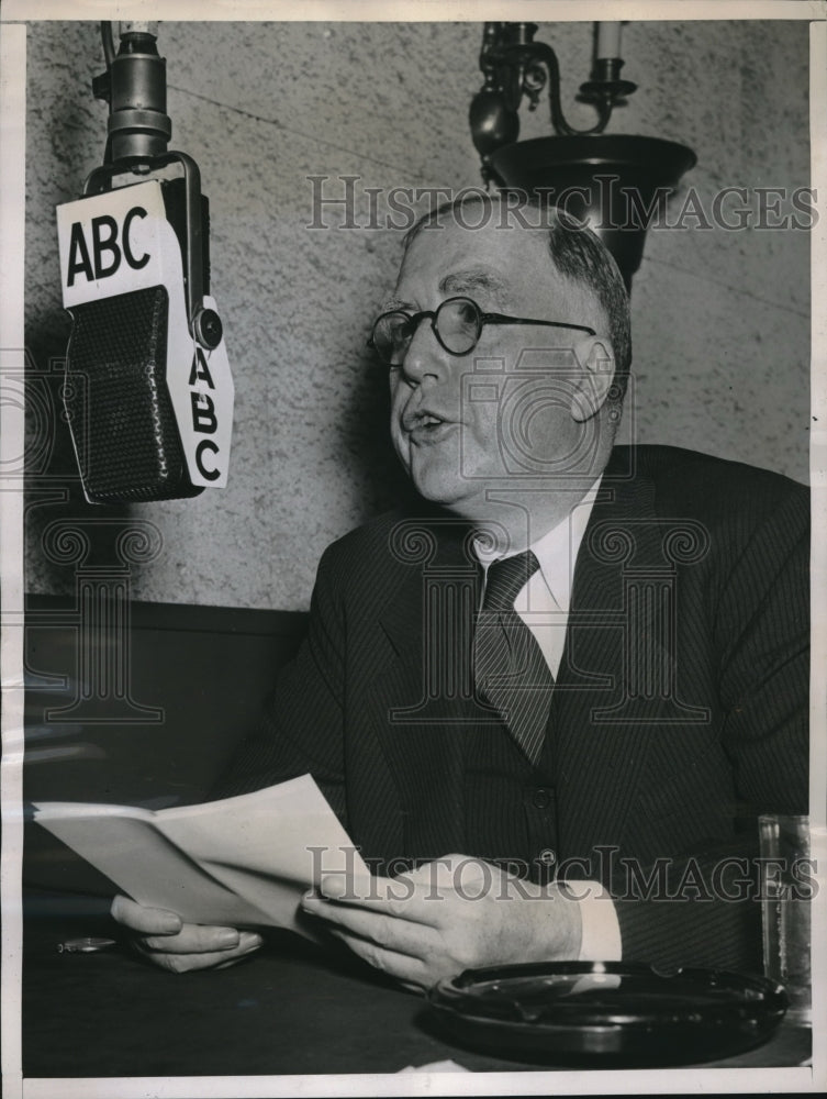 1947 Press Photo Secretary of Labor Lewis B. Schwellenbach Appeals to ...